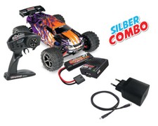 Traxxas E-Revo 1:16 purble violett VXL RTR Brushless Silber Combo TRX71076-8-...