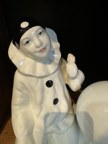 Lampe pierrot clown porzellan - lampe, clown,