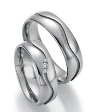 Titan Eheringe + Diamant +