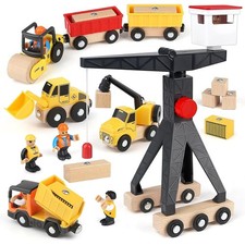 Baustellenfahrzeuge Kinder Kran Spielzeug Holzspielzeug Baustelle Geschenk