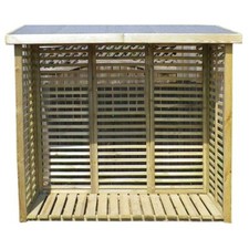 Kaminholzregal mit Rückwand