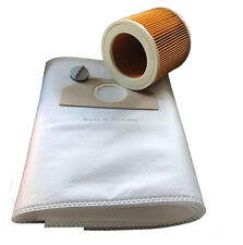 1x Filter + 10x Vliesbeutel f. Kärcher - A 2604 / 2654 Me / 2656 X Plus / 3100