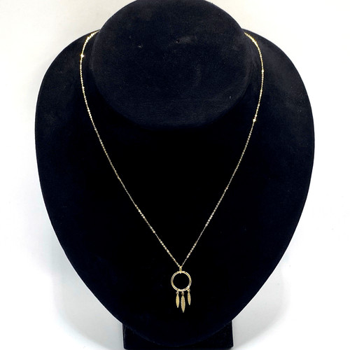 18k gelbgold collier - 18k, 0,005ct