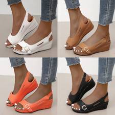 Damen Sandalen Plateau Riemen