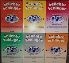 Beliebte Schlager 1-6 für elektronische Orgel ohne Pedal/ 6 Notenbücher