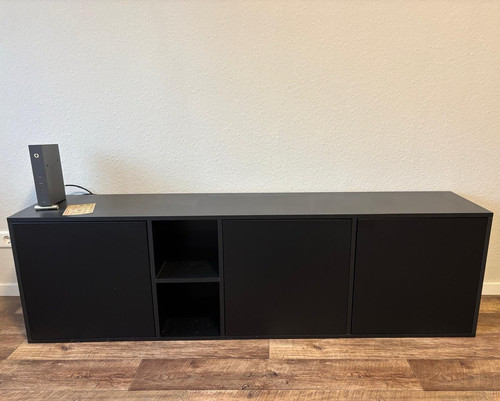 Lowboard schwarz 182x53x35 - schwarz,