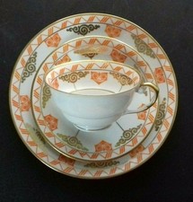 Mitterteich Form Alt Dekor 3923 Orange Gold Sammelgedeck 3tlg.