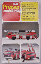 Preiser 31134 H0 1:87 - Feuerwehr Magirus Drehleiter DLK 23-12 Bausatz OVP #249