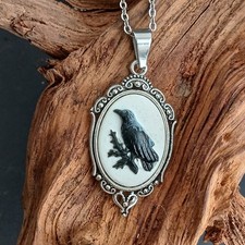 Gothic rabe kette edelstahl - rabe,