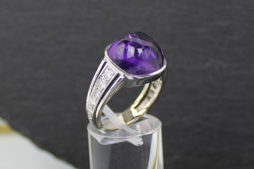 Amethyst diamond ring gold - diamond, ring,