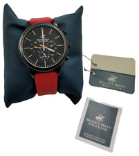 Herren Armbanduhr Chronograph Beverly Hills Polo Club schwarz rot #2.11 2553 A4
