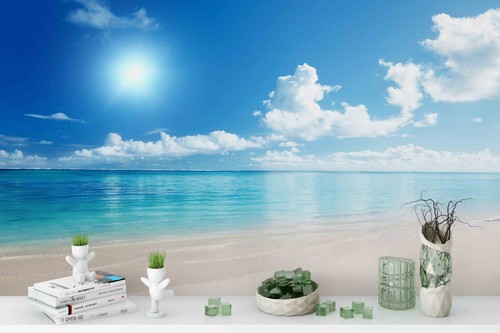 Blau himmel strand - 3d,