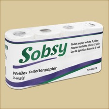 Toilettenpapier weiß 3-lagig je 250 Blatt Klopapier WC-Papier (Sobsy)
