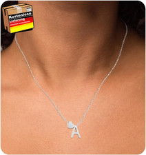 Damen Buchstaben Kette Herz