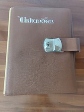 Leder Urkundenmappe Dokumentenmappen Vintage Top Zustand