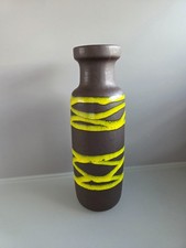? Vintage Vase Scheurich 200-22 – West Germany – Fat Lava – Braun Gelb 70er ?
