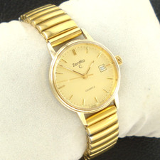 ZentRa C Quarz Damenuhr 4121/54 vergoldet Damen Armbanduhr neue Bat. Swiss Made