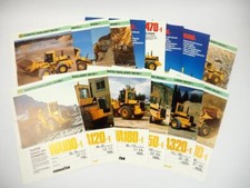 15 Prospekte Komatsu WA100 bis WA700 Radlader 1980/90er Jahre