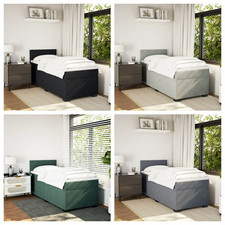Boxspringbett mit Matratze Samt Bett Komfortbett Hotelbett Doppelbett Bett