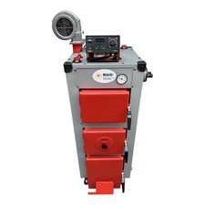 Holzkessel Kohlekessel BULG Duni MINI 3,9 KW Steuerung & Gebläse -Rauchrohr oben