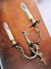 Wandleuchter 2 flammig Messing Antik Barock-Stil, venezianisch