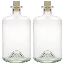 2x 700ml Glasflasche Klarglas