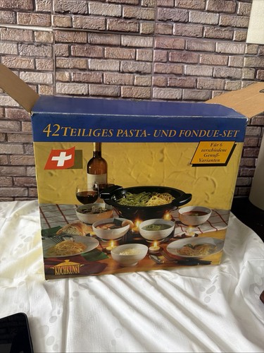 Fondue set mit teller und - fondue,