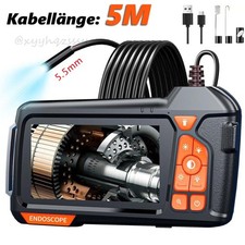 5M Endoskop mit 4.3'' LCD 1080P HD Inspektionkamera 5.5mm Rohrkamera Endoscope