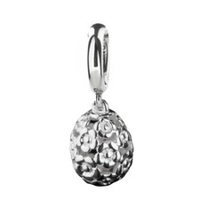 Charm Anhänger Silber Blumen