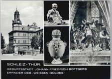 10057987 - 6550 Schleiz Altmarkt Sitzende Pagode Deckelvase Boettger