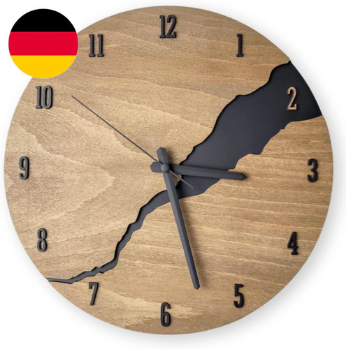 Wanduhr holzoptik modern cm - holzoptik, 30