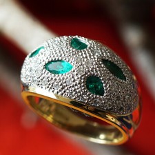 Smaragd Brillant Ring 750er