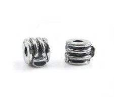 2 Metallperlen Clip antik