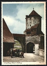 Ansichtskarte Nabburg, Szene mit Pferd am Obertor 