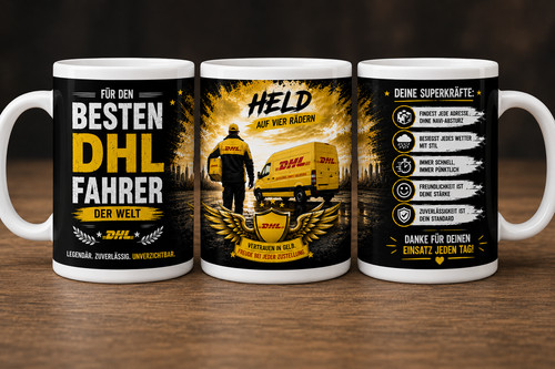 Tasse für paketzusteller - tasse,