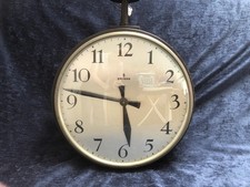 Große Siemens doppelseitige Decken-Nebenuhr (Funktion: Video)