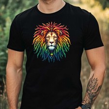 T-Shirt Herren Rasta Löwe