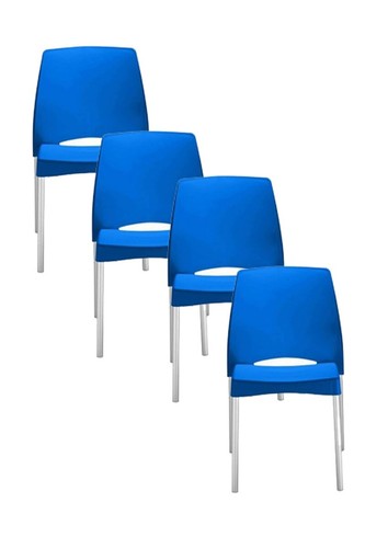 Blauer bistrostuhl - 4x,