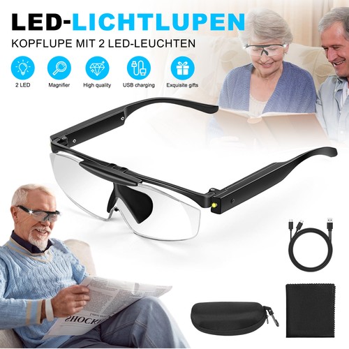 Profi led stirnlupe - led,