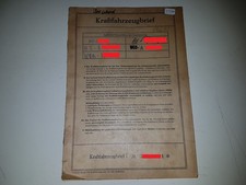 Fahrzeugbrief KFZ Brief 1969