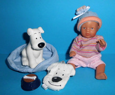 %***Mini Baby Born mit Hund,Hundekorb,Rucksack,Futternapf***%