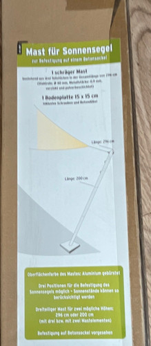 Mast für sonnensegel mit - sonnensegel,