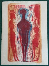 Gerhard Altenbourg Lobpreis von Wunderung erfüllt Farbholzschnitt 1970 signiert