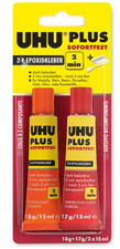 UHU PLUS sofortfest Tube Binder + Tube Härter, Infokarte