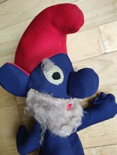 Papa Schlumpf Vintage DDR? ca. 40cm Stofftier 70ger
