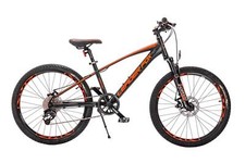 24 Zoll Mountainbike Leader Fox Capitan 8 Gang Scheibenbremsen Schwarz Orange