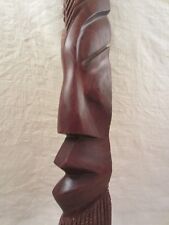 AFRIKANISCHE HOLZ WANDMASKE AFRIKA WAND MASKE TIKI SCHWERES EBENHOLZ SCHNITZEREI