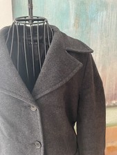 SISLEY stylischer  Wollmantel, In Dunkelgrau, tailiert, Top Zustand, Lang