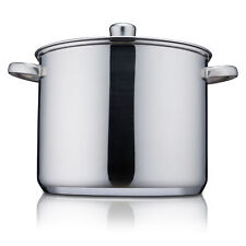 Topf Kochtopf 26 cm, 10l Edelstahl XXL Suppentopf Induktion, alle Herdarten KHG