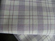 2 Kissenbezüge Bauernbettwäsche lila kariert durchgewebt 74/75 cm